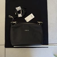 Schwarze Furla Handtasche Clutch, neu!