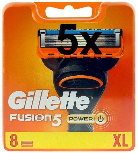 Gillette Rasoi & Lamette da barba: 40 Gillette Fusion5 Power – Nuovo e nell'imballaggio originale da Ersigen venduto da easyhandel