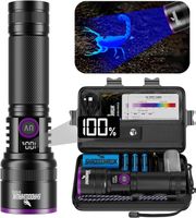 365nm UV Taschenlampe Filterlinse 30W Schwarzlicht 4-Kern