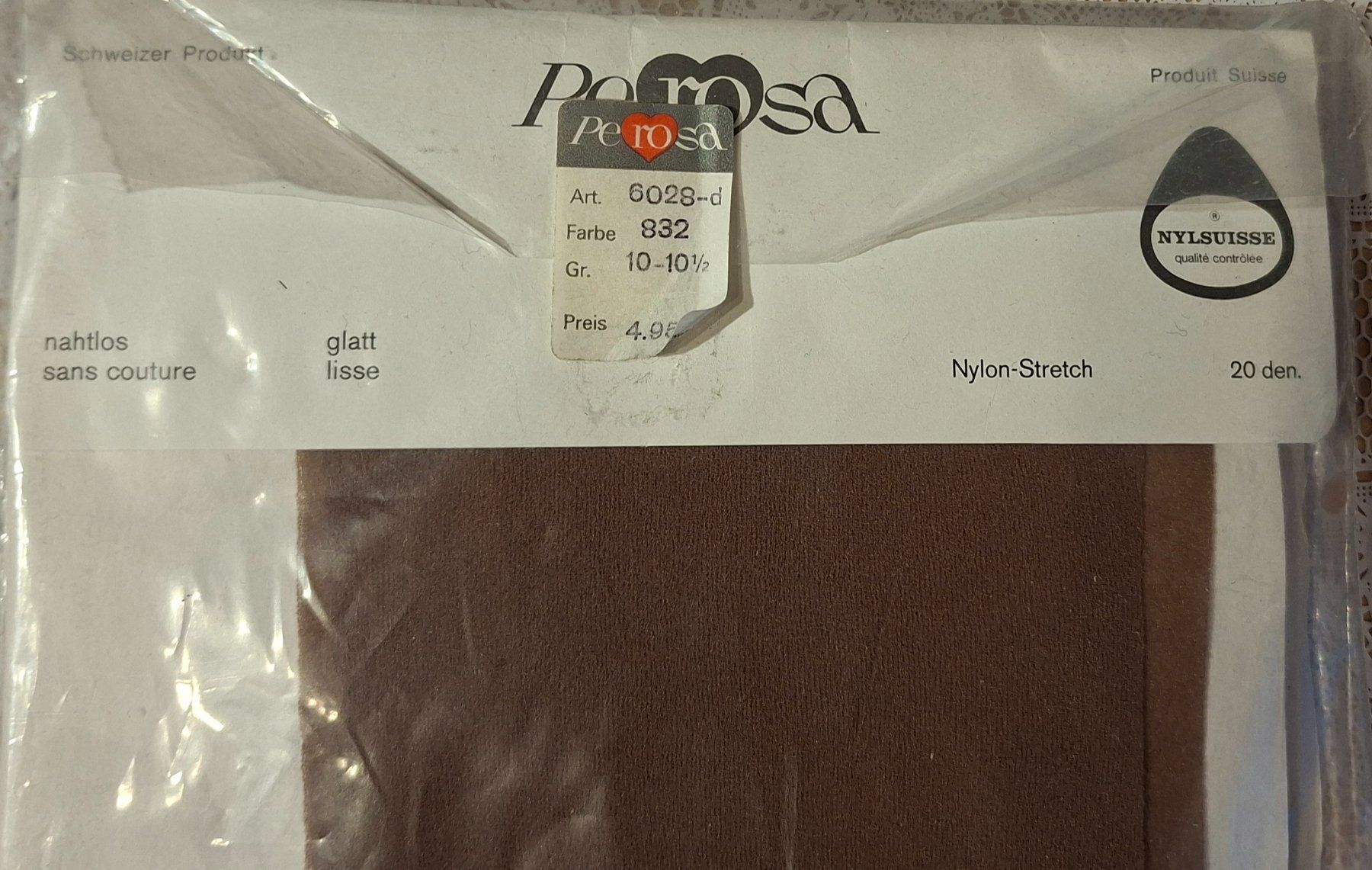 Calze & Collant: Perosa Colly Jeunesse Nylon Strumpfhose 20den Gr.L Hautfarbe – Nuovo e nell'imballaggio originale da Amriswil venduto da Celini3 2