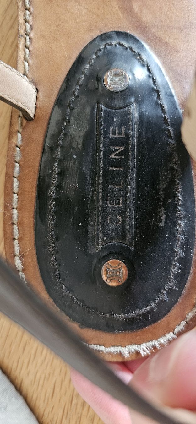 Celine Scarpe da donna: Sandales CÉLINE, taille 38.5, bronze irisé – Usato da St-Légier-Chiésaz venduto da myrtille74 1
