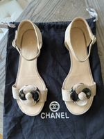 Sandaletten CHANEL Wildleder Grösse 38 Beige Damen