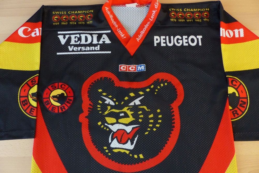 Maillot Hockey Vintage SC Bern #31 Tosio - CCM Années 90 - Taille XL - Occasion