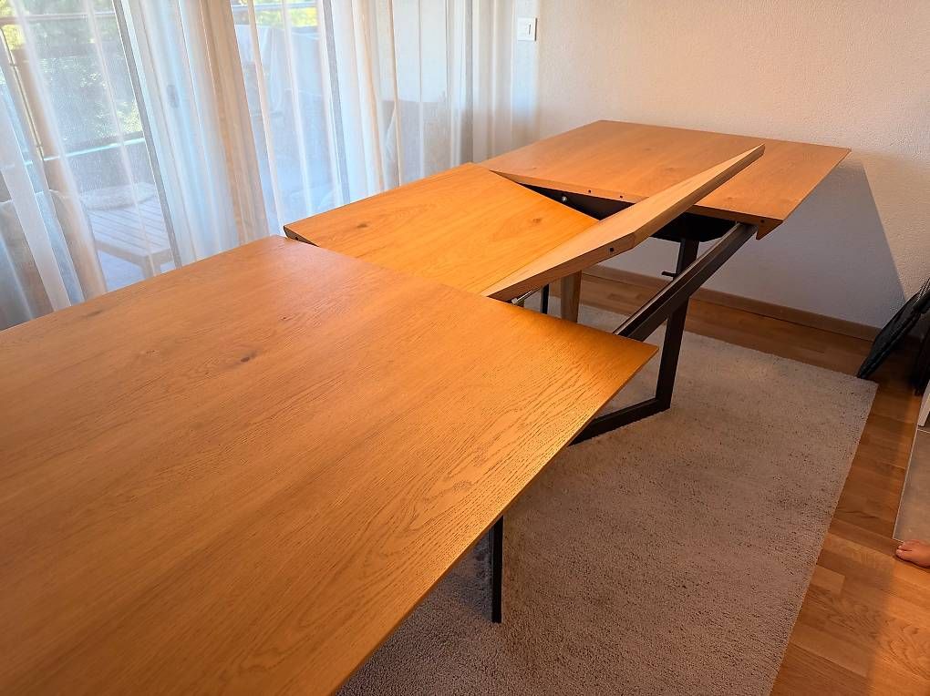Tavoli: Table de salle à manger extensible + banc en chêne massif – Usato da Genève venduto da fab_5829 2