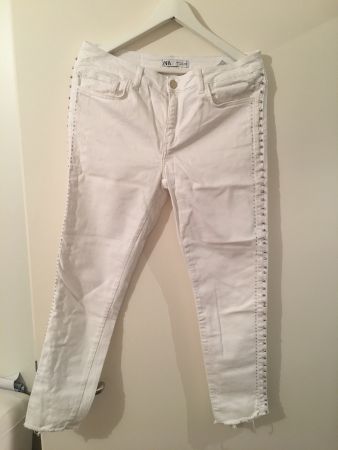ZARA JEANS-NEU-Gr.42-NEU-WEISS-TOP