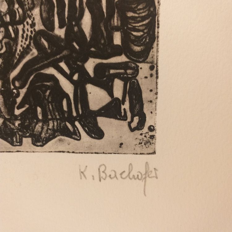 Stiche: (KOPIE) Holzstich K. Bachofes – Gebraucht aus Basel von only.art 3