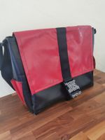 Kathie Weber Tasche; Umhängetasche rot/schwarz mit Edelweiss