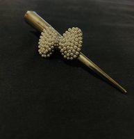 Haarspange silbern mit Schleife