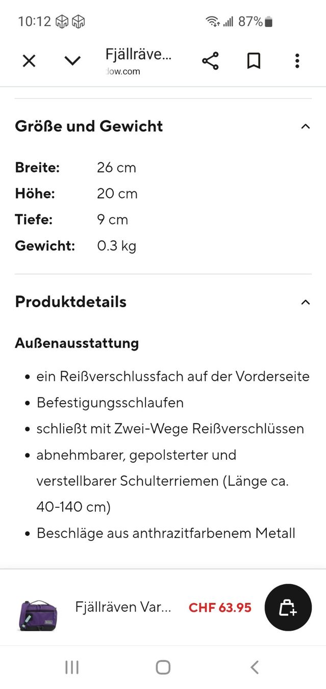 Fjällräven Borse: Fjällraven Umhängetasche violett – Nuovo (secondo la descrizione) da Interlaken venduto da mar_65xg 3