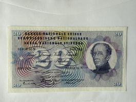 Billet Fr. 20.- /1961 - Bankfrisch