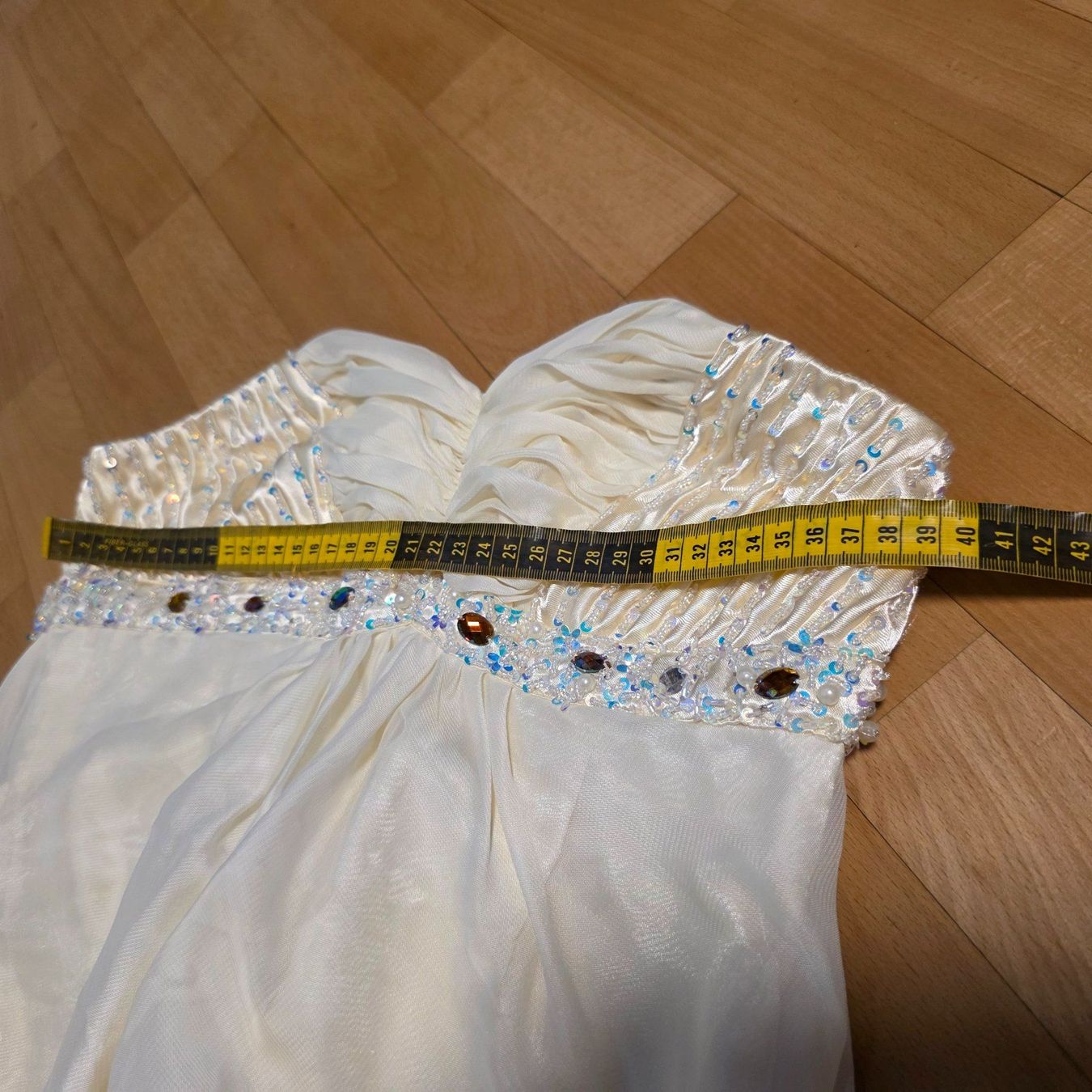Vestiti: Vintage Maxi Kleid Creme S/M – Difettoso da Wald ZH venduto da CapLux 5