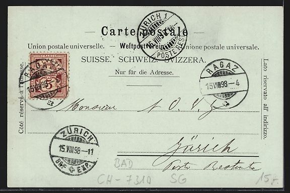 Cartoline postali: Mondschein-AK Ragatz, Teilansicht mit Be – Usato da Berlin venduto da bartko-reher 1
