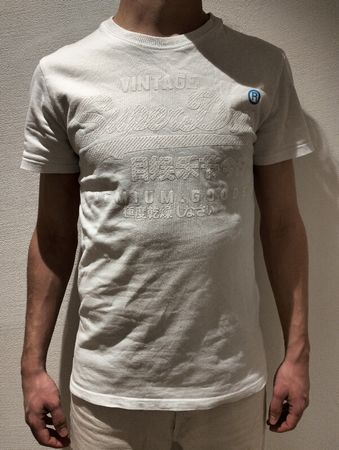 Superdry T-Shirt Gr. M, Vintage Style, weiss