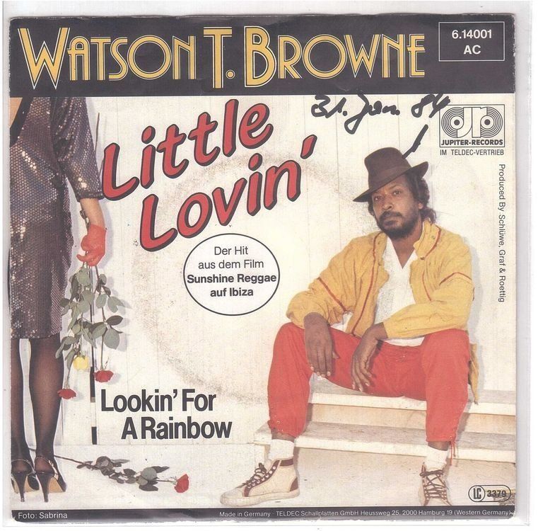 Dischi in vinile: Watson T. Browne  --  Little lovin   Single7 – Usato da Rheinau venduto da asteng