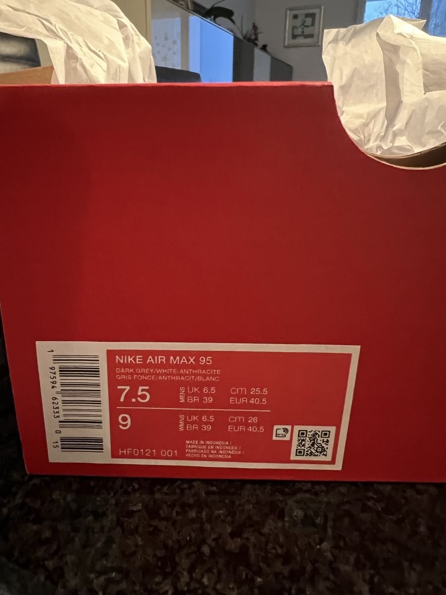 Nike Herrenschuhe: NIKE AIR MAX 95 DARK GREY/WHITE-ANTHRACITE 40.5 – Neu und originalverpackt aus Colombier NE von Didi26 3