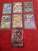 7 Pokemon Karten  near Set Holo V und EX Karten guter Zustan