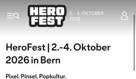 2 Tickets Eintrittsticket HeroFest 2.-4. Oktober 2026 Bern