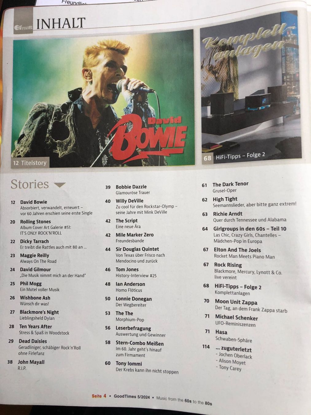 Riviste & Magazine: David Bowie – Usato da Aeschi SO venduto da Stones55 1