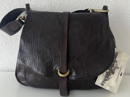 Sac besace Campomaggi en cuir brun-gris