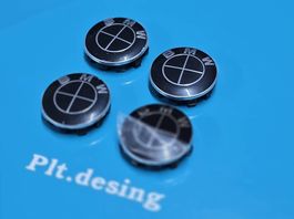 4x bmw felgen mittelkappen 65 mm