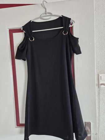 Schickes, kurzes, schwarzes Sommerkleid, Grösse L, neu!