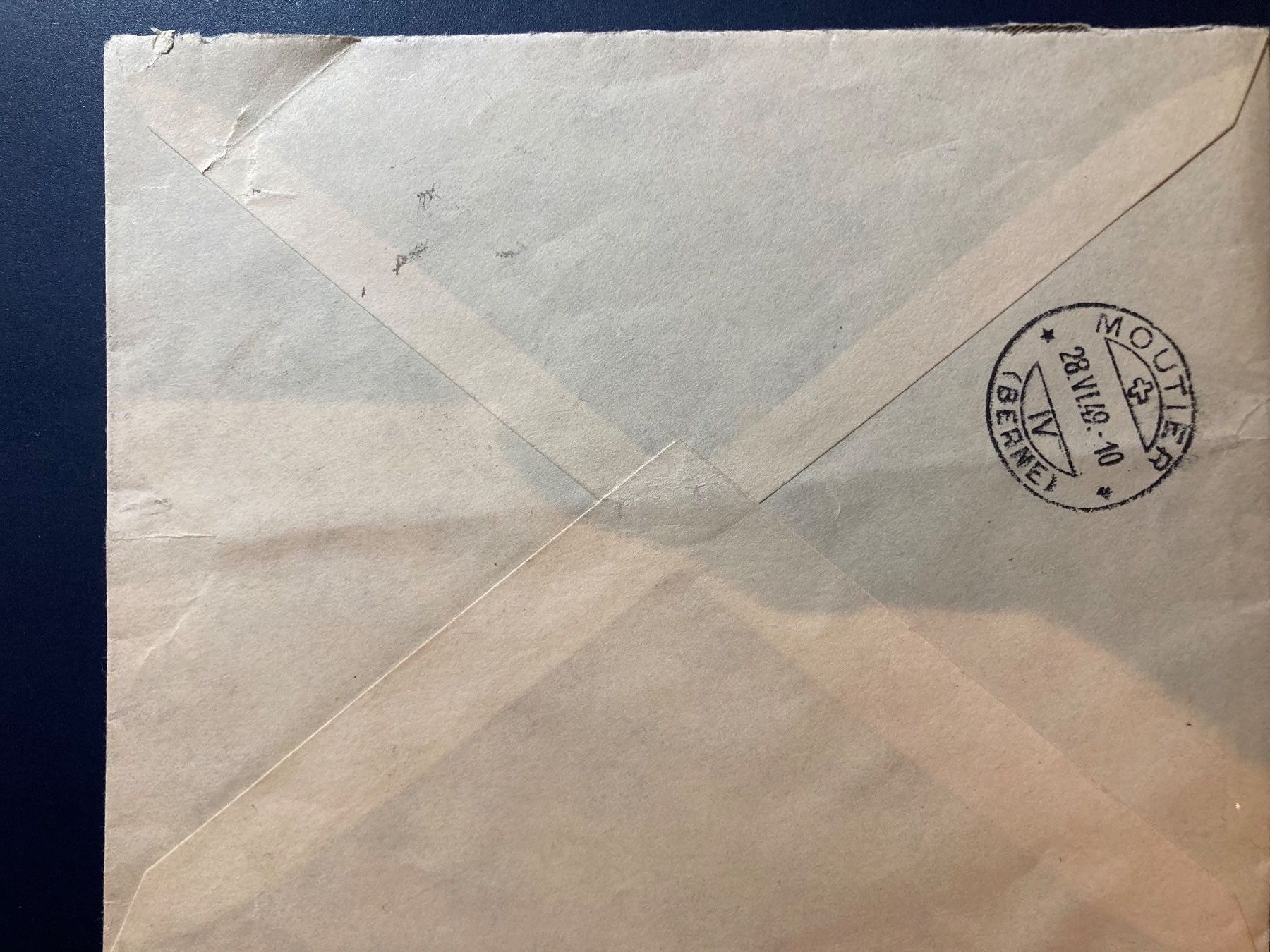 Tutti i francobolli: Recommandé - Paris 1949 - Moutier – Usato da Orvin venduto da Pyaeschli 1