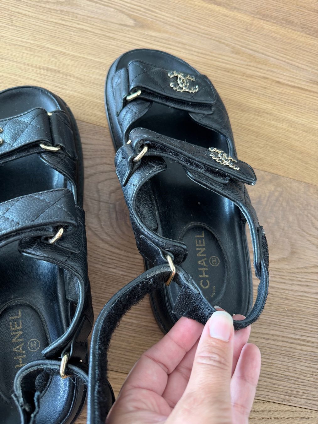 Chanel Damenschuhe: Chanel Dad Sandale Gr. 39C, schwarz – Gebraucht aus Triesen von atos87 6