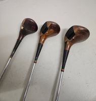 3 Vintage Spalding Top-Flite Wooden Golf Clubs