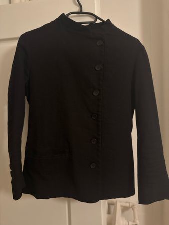 Veste Neroink noire élégante, en lin