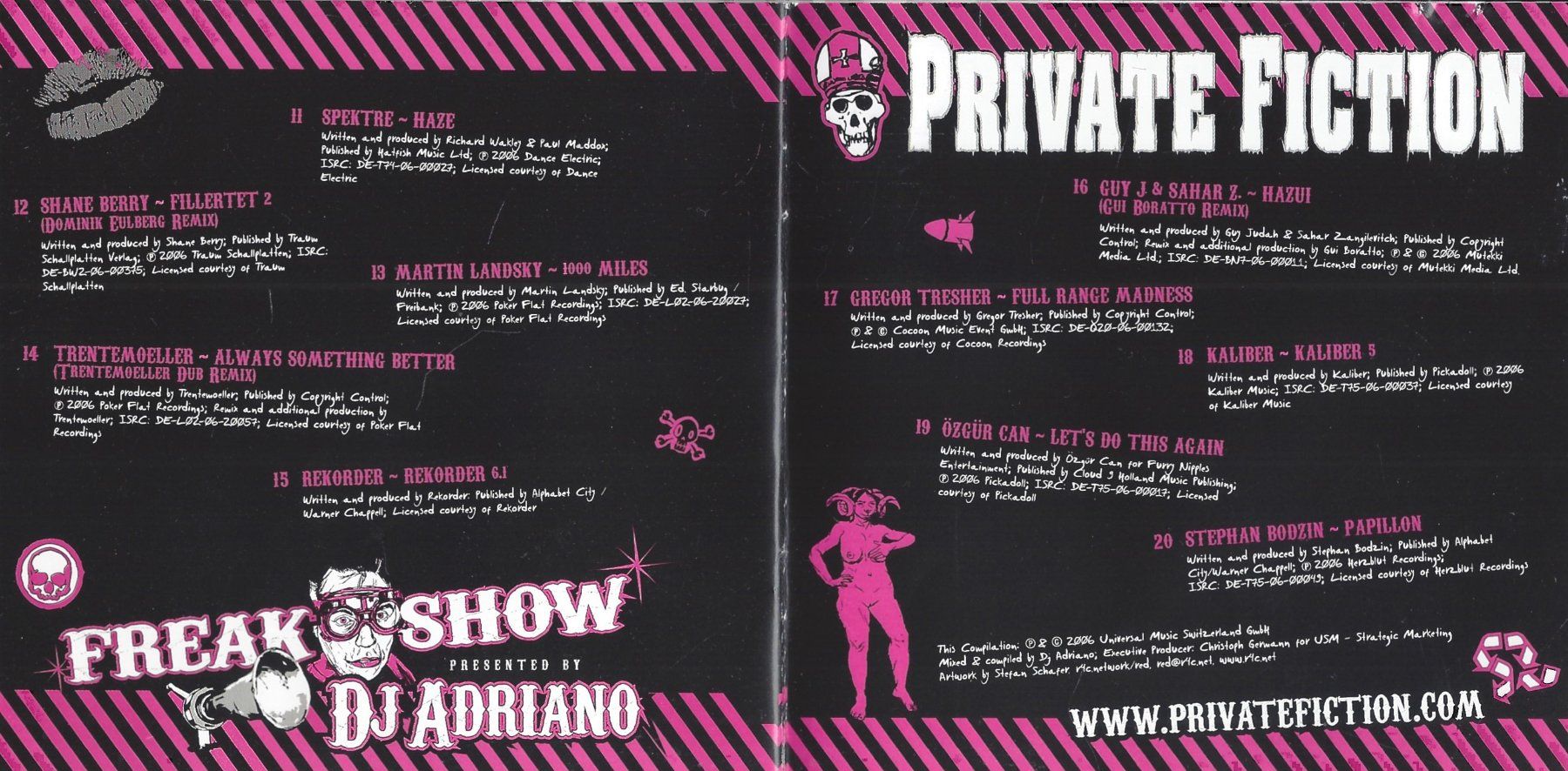 CD: DJ Adriano PRIVATE FICTION Freak Show Techno Electro CH CD – Usato da Kandergrund venduto da Sososo 4