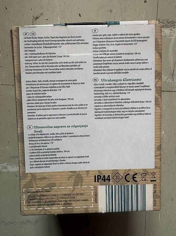 Sistemi d'allarme: GARDENLINE Ultraschall Tiervertreiber – Nuovo e nell'imballaggio originale da Sisseln AG venduto da kau_jq9l 1