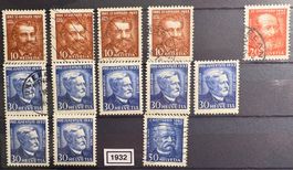 Timbres suisses 1932 Favre Huber Eicher