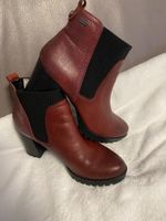 Roberto Santi Damen Leder-Stiefeletten Bordeauxrot Gr. 38