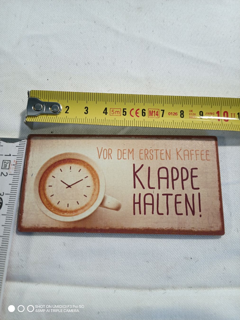 Magnete: Deko Schild Kaffee Klappe halten mit Uhr Motiv – Neu (gemäss Beschreibung) aus Aarwangen von to-hirschi 1