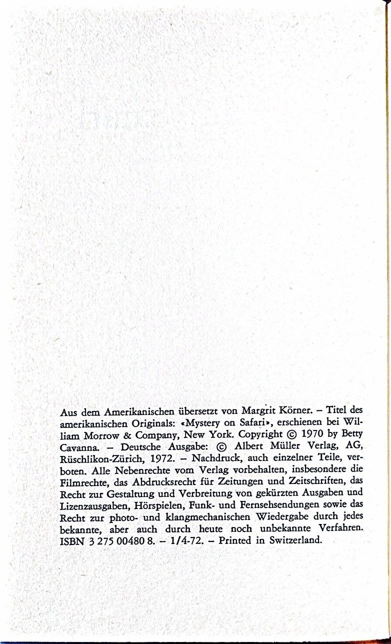 Libri: Jenny auf Safari – Usato da Sarnen venduto da Livres 3