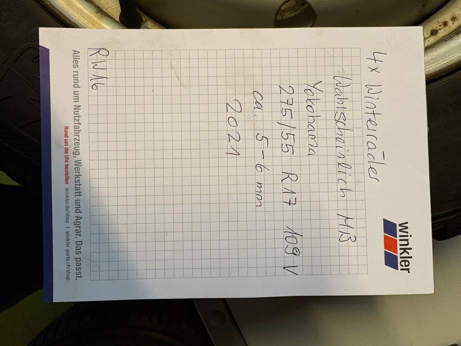 Pneumatici & Ruote complete: Winterräder 275/55 R17 – Usato da Kaltbrunn venduto da Steoli74 3