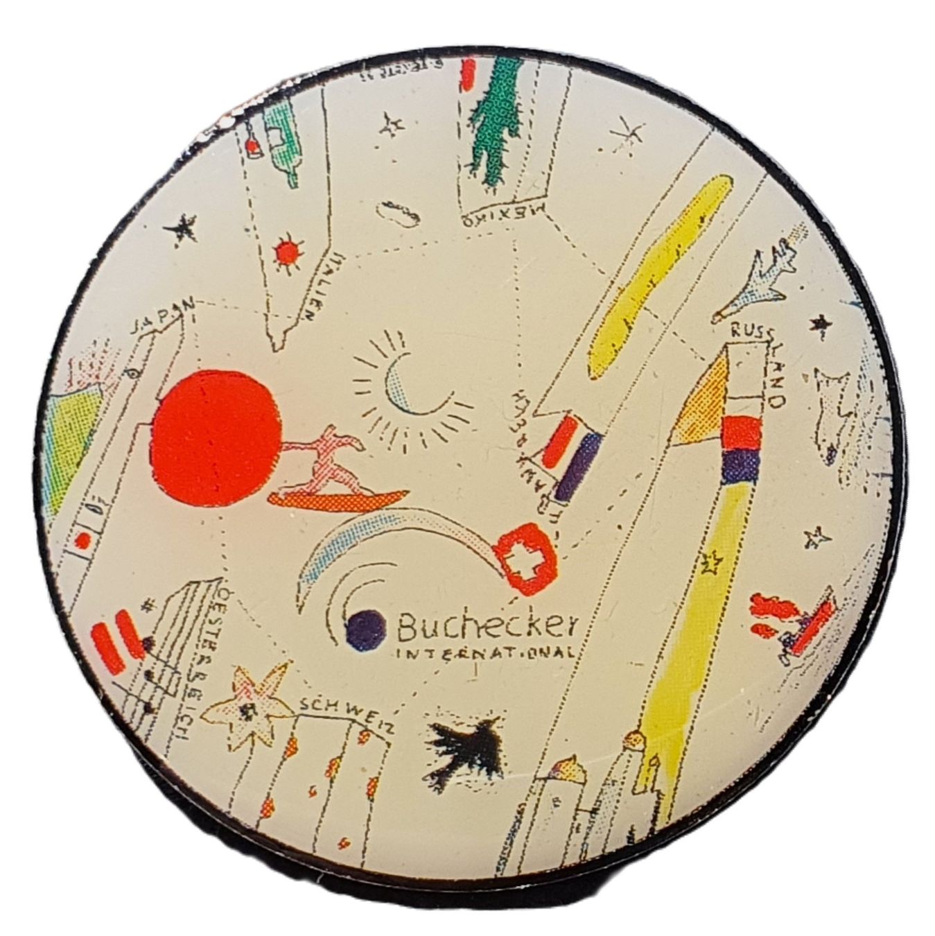 Placchette & Badge: U211 - Kunst Pin Buchecker International – Usato da Reinach BL venduto da Boston-Verkauf