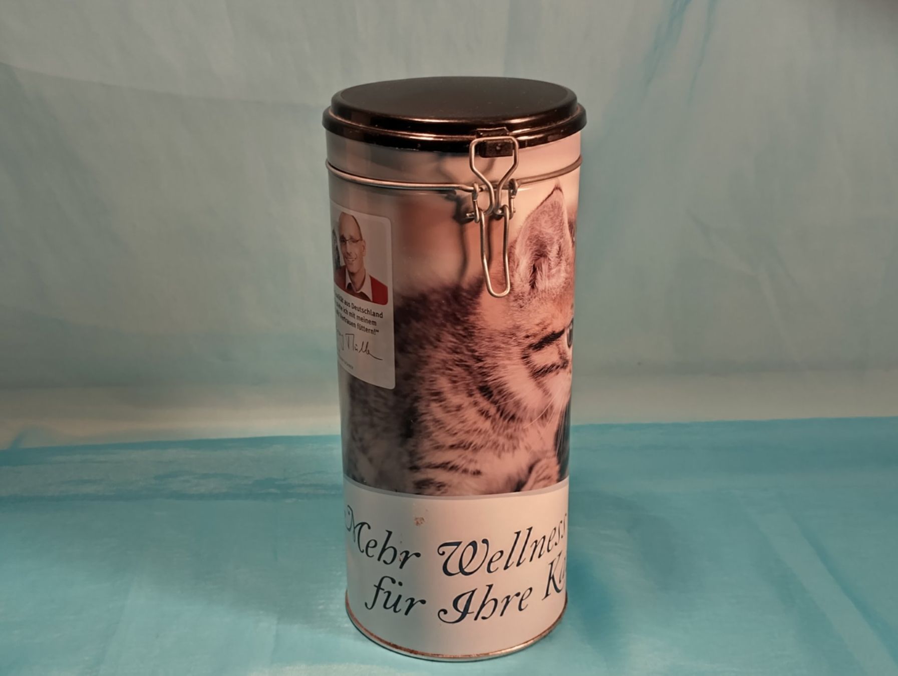 Altro in Decorazioni & Accessori: Blechbüchse - Happy Cat - Kaffeebüchsenverschluss – Usato da Bellach venduto da JingleCherry 2