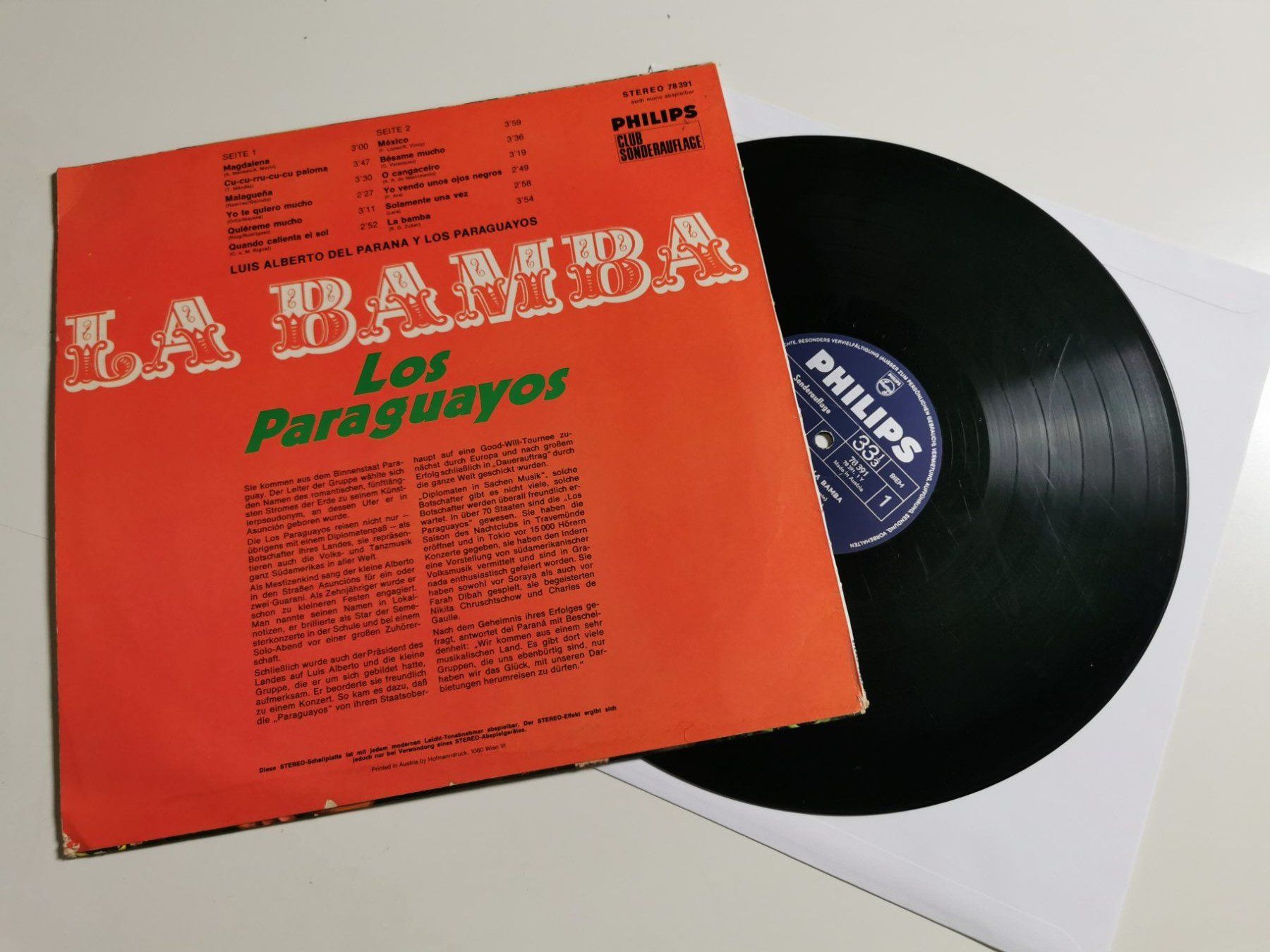 Dischi in vinile: LOS PARAGUAYOS - LA BAMBA – Usato da Grafenried venduto da House-of-Oldies 1