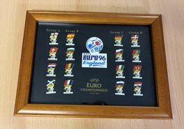 UEFA EURO 96 England – Offizielle Pin-Sammlung gerahmt