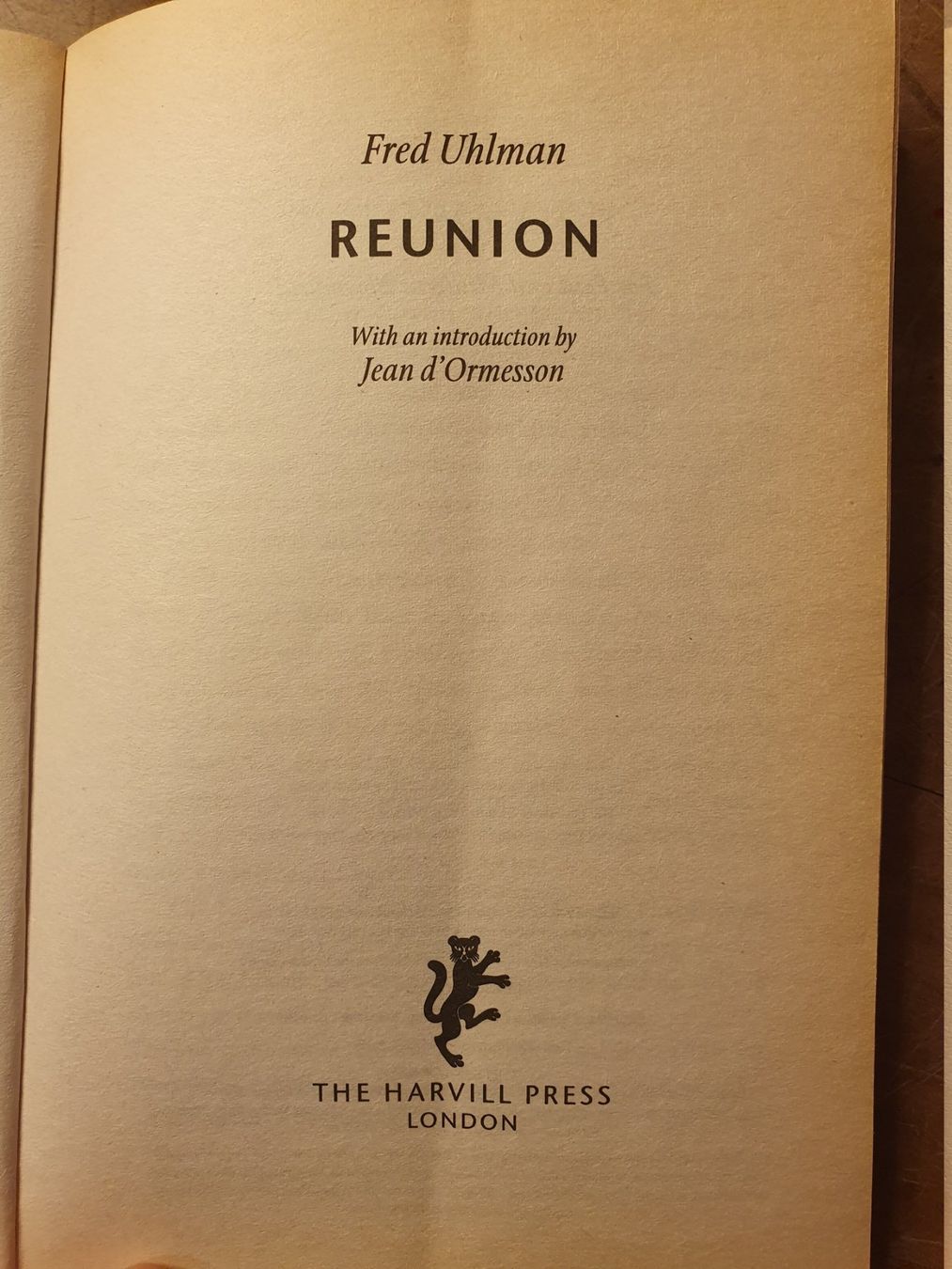 Libri: Reunion - Fred Uhlmann – Usato da Zürich venduto da loosebone 5
