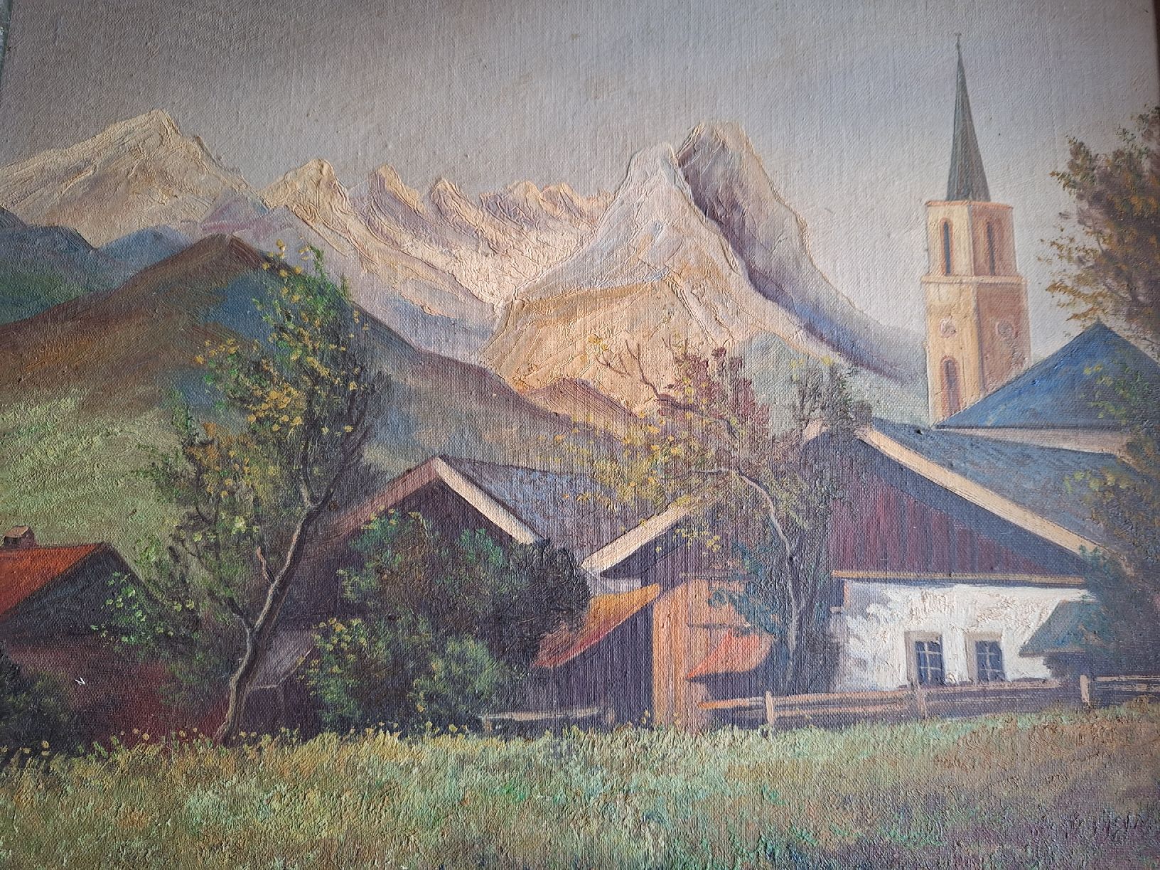 Poster & Bilder: altes Bild Landschaft signiert 61×53 – Gebraucht aus Vilters von Fleiflomi 2