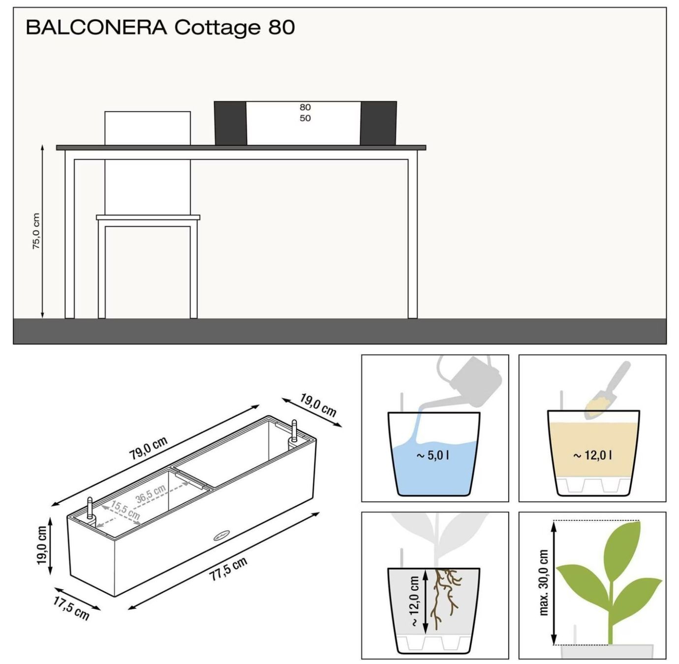 Lechuza Vasi per fiori: Lechuza Balconera Cottage – Usato da Langendorf venduto da bluefreezer 3