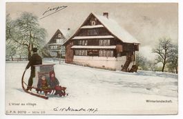 APPENZELL Milchmann mit Schlitten im Winter