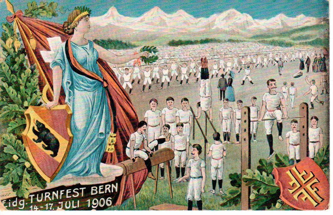 Cartoline postali: Eidgen. Turnfest Bern 1906 – Usato da Wolhusen venduto da Curver9