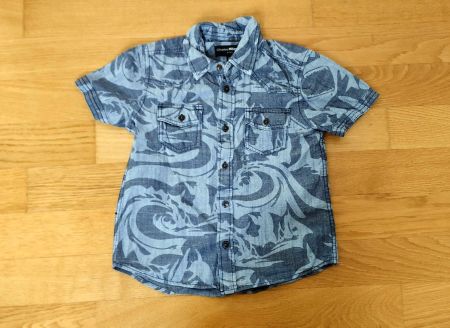 Chemise bleue motifs maritime T 104