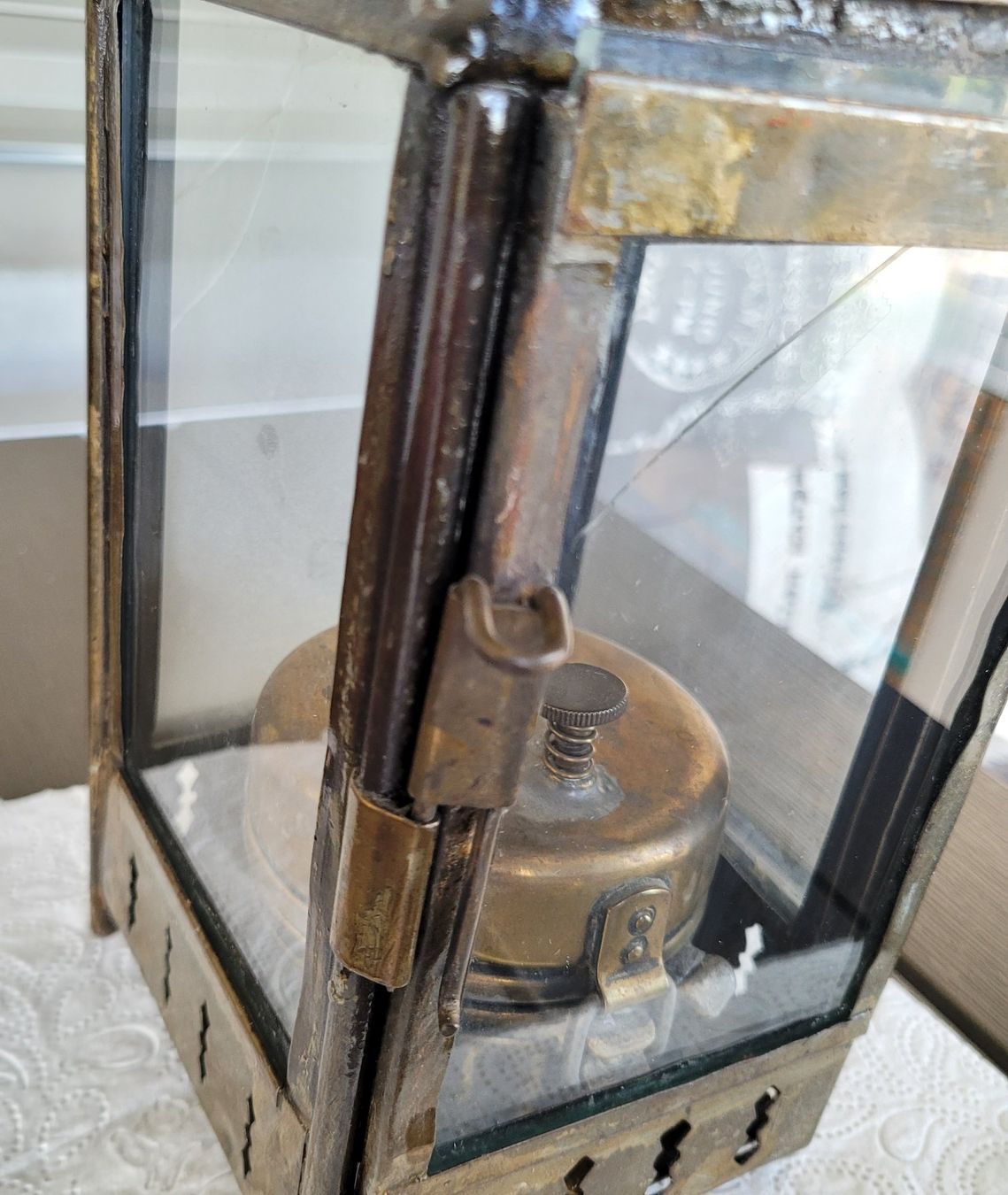SBB/CFF/FFS Lampade: Antike SBB/CFF Messing-Laterne Karbid – Usato da Dörflingen venduto da tucson16 2