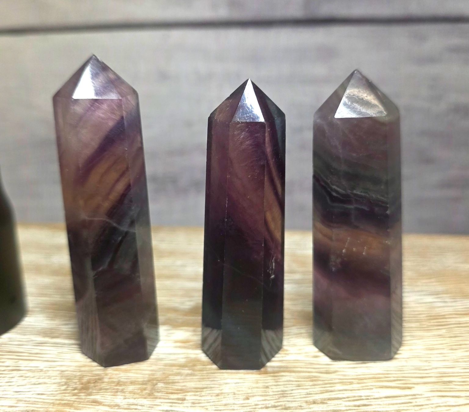 Minerali & Pietre curative: 3 Fluorit Obelisken 237g – Nuovo e nell'imballaggio originale da Matzingen venduto da Shay_Crystalz 2