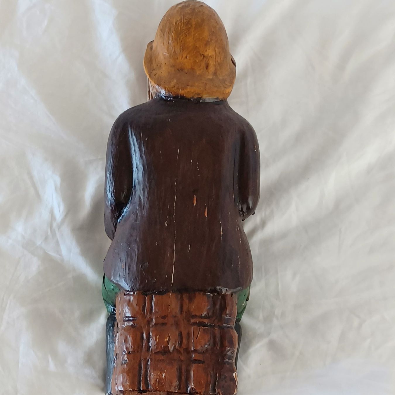 Statuette: WEIN-FLASCHENFIGUR. Geschnitzt. Sitzender Seemann. – Usato da Zürich venduto da Bellabo 5