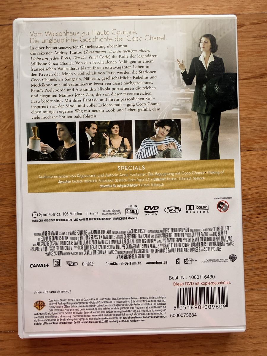 Tutti i DVDs: Coco Chanel - Der Beginn einer Leidenschaft DVD – Usato da Kölliken venduto da nerdorado 1
